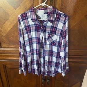 Rails flannel button up, not oversized